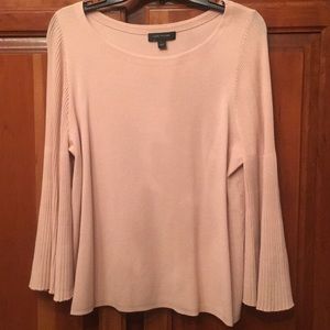 Ann Taylor Blush Bell Sleeve Sweater